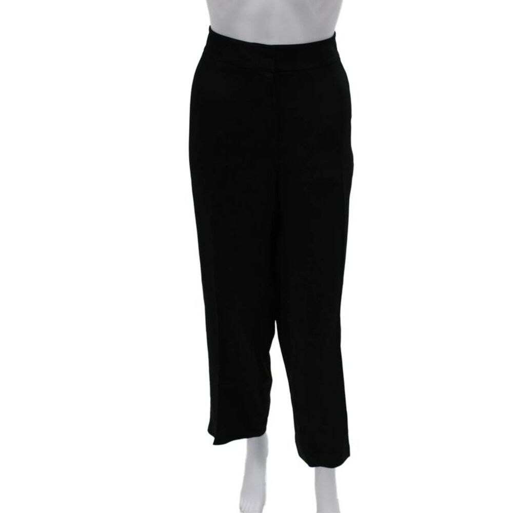 Lafayette 148 New York Women Dress Pants Black Viscose Zip Inseam 30 Size 14